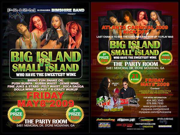 Big Island V Small Island Club Flyer